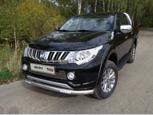 Защита переднего бампера с ДХО 76 мм для Mitsubishi L200 № MITL20015-05