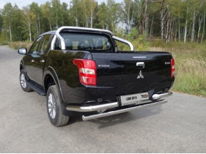Защита задняя уголки 76 мм для Mitsubishi L200 № MITL20015-15