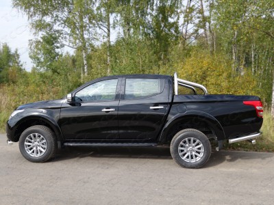 Защита задняя уголки 76 мм ТСС для Mitsubishi L200 2015-2019