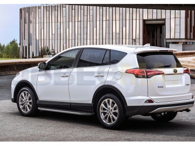 Пороги алюминиевые Rival Premium для Toyota RAV4 2013-2019