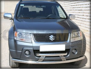 Защита передняя двойная 60-60 мм для Suzuki Grand Vitara № GVN 8.1