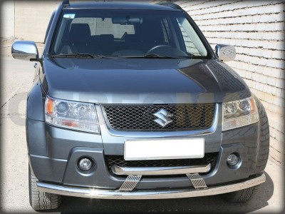 Защита передняя двойная 60-60 мм для Suzuki Grand Vitara 2005-2007