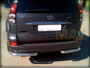 Защита задняя уголки 76 мм для Toyota Land Cruiser 200 № LCN2013 8.1