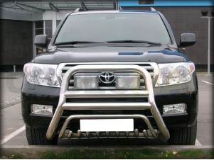 Кенгурин передний 76-60 мм с защитой картера для Toyota Land Cruiser 200 № LCN 1