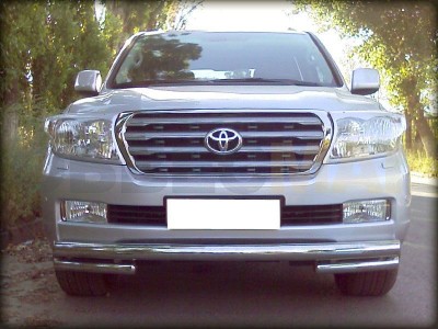 Защита передняя двойная 76-60 мм для Toyota Land Cruiser 200 2007-2011 LCN 3.1.1