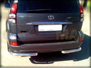 Защита задняя уголки 60 мм для Toyota Land Cruiser Prado 120 № LCPR 7.2