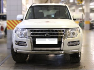 Защита переднего бампера 76 мм для Mitsubishi Pajero 4 № MP2015_1.2