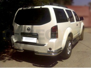 Защита задняя уголки двойные 76-53 мм для Nissan Pathfinder № NP10 4