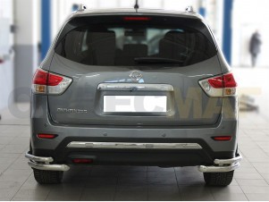 Защита задняя уголки двойные 60-43 мм для Nissan Pathfinder № NP14_3.1