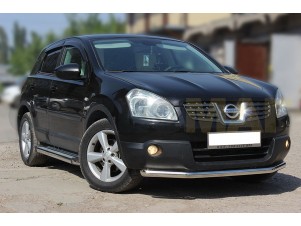 Защита переднего бампера 60 мм для Nissan Qashqai № NQ06_1