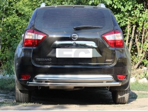 Защита заднего бампера двойная 60-53 мм для Nissan Terrano № NT14_3.1