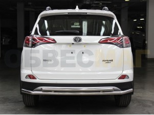 Защита заднего бампера двойная 53-43 мм для Toyota RAV-4 № TRN15_3