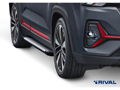 Порог-площадка "Bmw-Style" D180AL + комплект крепежа для Changan CS35 Plus 2022-н.в.