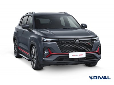 Порог-площадка "Bmw-Style" D180AL + комплект крепежа для Changan CS35 Plus 2022-н.в.