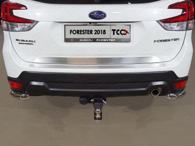 Накладка на заднюю дверь шлифованный лист ТСС для Subaru Forester SK 2018-2021