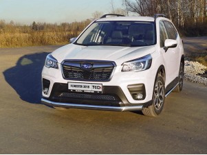 Защита передняя овальная 75х42 мм для Subaru Forester SK № SUBFOR18-20