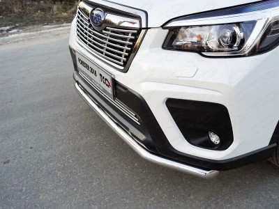 Защита переднего бампера 60 мм ТСС для Subaru Forester SK 2018-2021