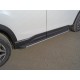Пороги алюминиевые Slim Line Silver ТСС для Subaru Forester S5 2018-2021