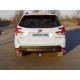 Защита задняя овальные длинные уголки 75х42 мм ТСС для Subaru Forester SK 2018-2021