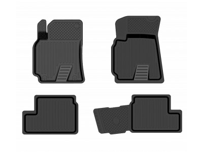 Коврики салона Rezkon резиновые 4 штуки для Chery Tiggo T11 2005-2014
