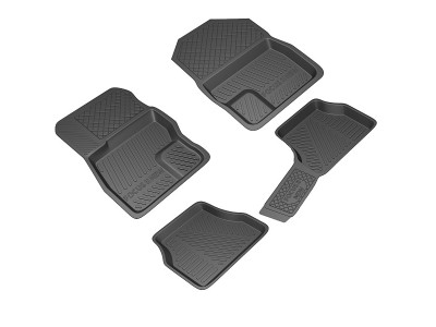Коврики салона Rezkon резиновые 4 штуки для Ford Focus 2 2008-2011