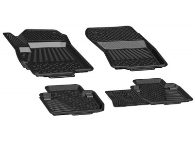 Коврики салона Rezkon резиновые 4 штуки для Mitsubishi Outlander 3 2012-2021