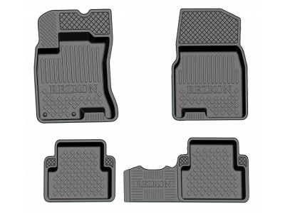 Коврики салона Rezkon резиновые 4 штуки для Nissan Qashqai 2007-2014