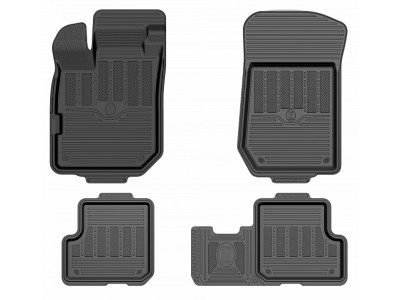 Коврики салона Rezkon резиновые 4 штуки для Renault Logan 2 2018-2021
