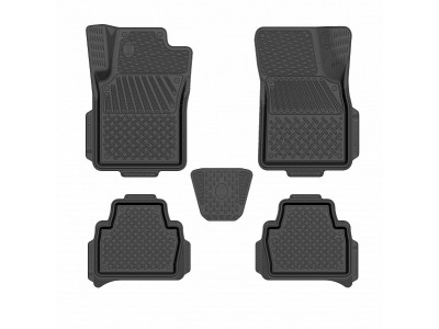 Коврики салона Rezkon резиновые 4 штуки для Toyota Land Cruiser Prado 150 2009-2013