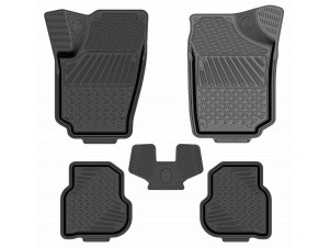 Коврики салона Rezkon резиновые 4 штуки для Volkswagen Polo 5 № 1035020100