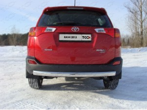 Защита заднего бампера овальная 75х42 мм для Toyota RAV4 № TOYRAV13-11