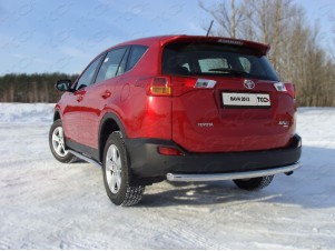 Защита заднего бампера центральная 60 мм для Toyota RAV4 № TOYRAV13-12