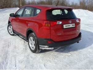 Защита задняя двойные уголки 60-42 мм для Toyota RAV4 № TOYRAV13-14
