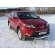 Защита переднего бампера овальная 75х42 мм ТСС для Toyota RAV4 2013-2015