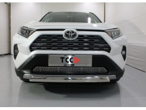Защита передняя овальная короткая 75х42 мм для Toyota RAV4 № TOYRAV19-20