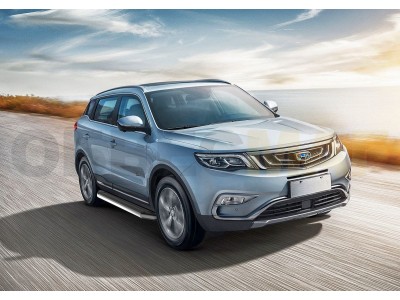 Пороги алюминиевые Rival Premium для Geely Atlas 2018-2021 A173ALP.1903.2