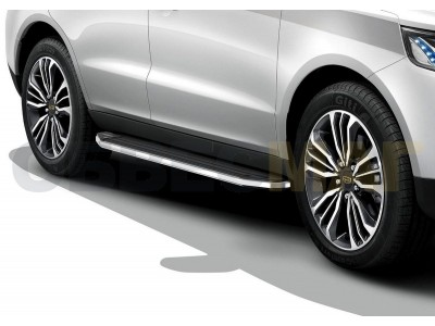 Пороги алюминиевые Rival Premium для Geely Emgrand X7 2018-2021
