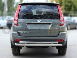 Защита заднего бампера двойная 53-43 мм для Great Wall Hover H3 New № GWHH314 3