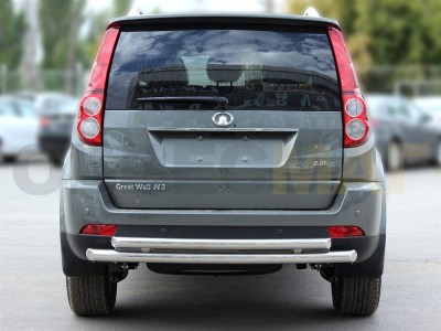 Защита заднего бампера двойная 53-43 мм для Great Wall Hover H3 New 2014-2015