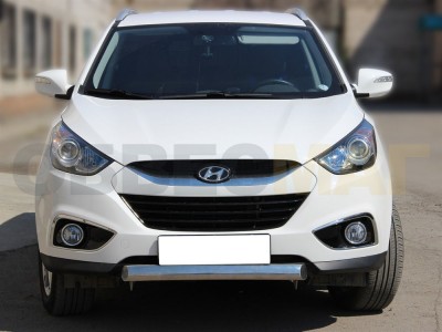 Защита передняя овальная 76х40 мм для Hyundai ix-35 2010-2015