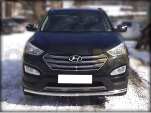 Защита переднего бампера 60 мм для Hyundai Santa Fe № HSF12 1