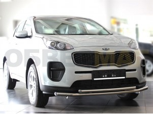 Защита передняя двойная 53-43 мм для Kia Sportage № KSP16_1.1