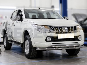 Защита передняя двойная 60-43 мм для Mitsubishi L-200 № MPL15_1.3