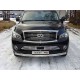Защита передняя овальная 75х42 мм ТСС для Infiniti QX56 2010-2013