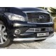 Защита передняя овальная 75х42 мм ТСС для Infiniti QX56 2010-2013