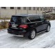 Защита заднего бампера овальная 75х42 мм ТСС для Infiniti QX56 2010-2013