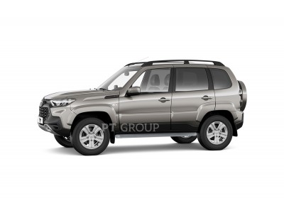 Защита порогов вогнутая d=63 мм (ППК) ИСКРА для Chevrolet Niva 2008-2020, Lada Niva 2020-2021, Lada Niva Travel 2021-н.в.