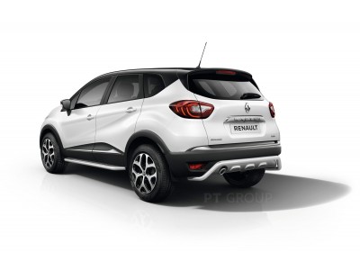 Защита порогов с алюм. площадкой d=51 мм (НПС) для Renault Kaptur 2016-2022