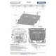 Защита картера + КПП + комплект крепежа, RIVAL, Алюминий для Jac J7 2021-н.в., V - 1.5
