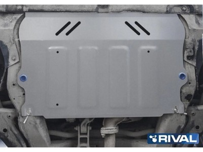 Защита картера + КПП + комплект крепежа, RIVAL, Алюминий для Jac J7 2021-н.в., V - 1.5